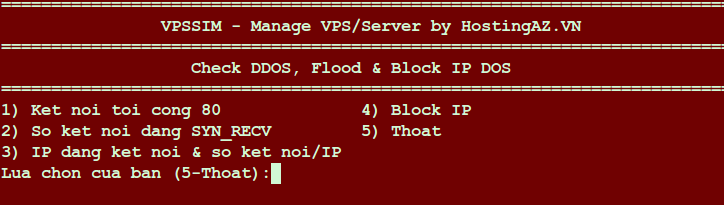 Chức năng Check & Block IP DOS