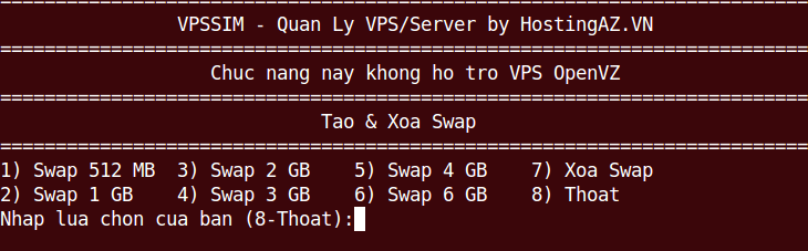 chuc nang quan ly swap VPSSIM