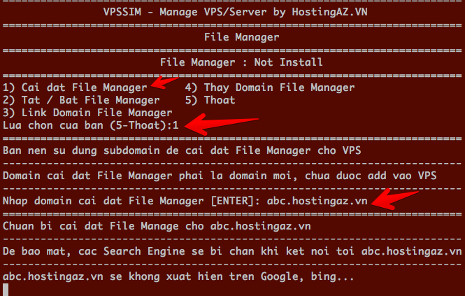 cai dat file manager buoc 1