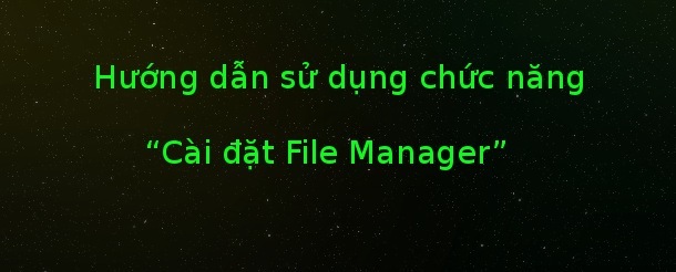Hướng dẫn sử dụng chức năng "Cài đặt File Manager" của VPSSIM