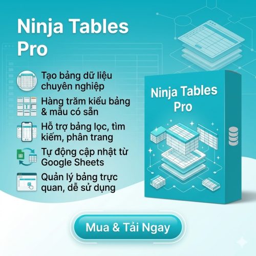 Tải Download WordPress Plugin Ninja Tables Pro Sale Giảm Giá Tới 90% .